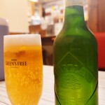 麺菜酒家らいち - 瓶ビール ハートランド 中瓶（650円）/キリン グリーンズフリー（480円）