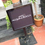 オステリア アックアインボッカ - 看板