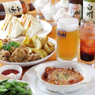 모든 연회에 적합한 ◎ 마작 무제한 + 음료 무제한 + 자랑하는 요리를 즐길 수 있는 코스