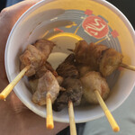 ワタナベ食品 直売店 - 2024/06/12
      火水16:00〜やきとり100円セール
      やきとり ✳︎全て塩
      ・もも
      ・ももニンニク
      ・レバー
      ・テール（ぼんじり）
      ・つくね
      各100.44円
      合計 502.2円