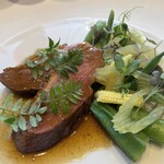 レストランMINAMI - 肉　鴨胸肉・ライム・木の芽