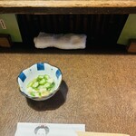 おかめ - 付きだしは、オクラと長芋♥️