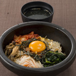 Stone grilled bibimbap/stone grilled cheese bibimbap