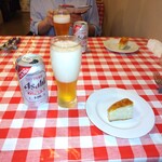 OSTERIA NAKANO - フォカッチャ　ローズマリー　　ノンアルコールビール