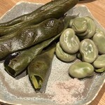 くわせ屋 - 鹿児島 そら豆炭焼き 700円。