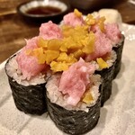 すし酒場 魚あるき - 「トロタク細巻き（税込￥440）」