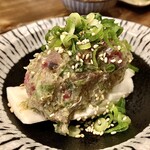 すし酒場 魚あるき - 「あじ味噌なめろう（税込￥680）」