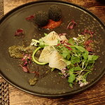 250539438 - 三河産アオリイカとイカスミリゾットのアランチーニ