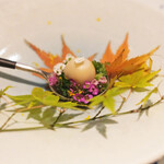 ラ・グランド・メゾンTOKYO - ランチコース 7865円 の利尻昆布の出汁ボール