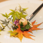 ラ・グランド・メゾンTOKYO - ランチコース 7865円 の利尻昆布の出汁ボール