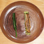 ラ・グランド・メゾンTOKYO - ランチコース 7865円 のスズキの鱗焼と3種類のスズキの料理