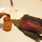 ラ・グランド・メゾンTOKYO - ランチコース 7865円 のフランス産のシャラン鴨 白トリュフのオイル