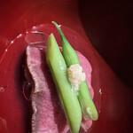 虎白 - お腹に冬瓜、いんげんと生姜