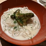 虎白 - 琥珀麺 鮑と