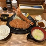 ももやま - 黒豚ロースセット150g&大えびフライ❗️