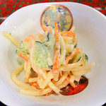 Ochanoienonohana - このお膳では、チョット異色の(笑)スパゲティサラダ。