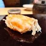 鮨 三心 - 車海老の開き:つなぎがエビ味噌