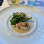 オザミトーキョー - ◯香草風味の鮮魚と帆立貝のポワレ　季節野菜のマリニエール ナント風…本日のお魚は平目。