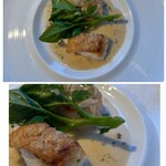 オザミトーキョー - ナント風のソースは、南フランスをイメージしたそうで…
      バターや白ワイン、エシャロット、ハーブを組み合わせたクリーミーなソース。
      
      お刺身でいただけそうな鮮度の大粒ホタテは、
      レアな火入れで柔らか…