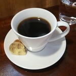 キッチン ブルー グローブ - ホットコーヒーのアップ