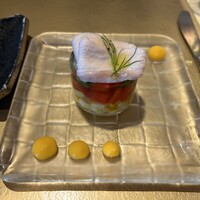 銀座かしわ - 比内地鶏のコンフィと季節野菜のテリーヌ
