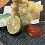 仁盛笑店 - 鱧の天ぷら