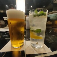 和食のあらまさ - 生ビールとミント檸檬サワー