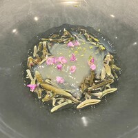 馳走西健一 - 広島県産ジュンサイ、貝の出汁のジュレ