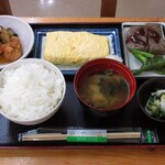 レストパークいの - 茄子と鶏肉200円、玉子焼き190円、コンニャクステーキ160円、白米（中）150円、みそ汁90円、小鉢80円