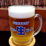 俺の中華たなか家 - 先着☆は「サントリートリプル生中ジョッキ」❗前回より「のどごし生」から変更♻️♻️　ジョッキ冷え❄冷え❄ビールも冷え❄冷え❄　生中最高＼(^o^)／　