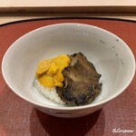 御料理 寺沢 - 蝦夷あわびと無添加うにの飯蒸し