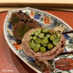 御料理 寺沢 - 岩手牛の蕨巻き