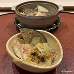 御料理 寺沢 - 喜知地と海胆と賀茂茄子