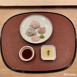 御料理 寺沢 - 松皮鰈の縁側､泥障烏賊､松皮鰈､鮎魚女