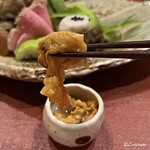 御料理 寺沢 - 海鞘の檸檬昆布〆