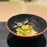 蓬左茶寮 - 雲丹のひとくちそば