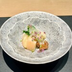 蓬左茶寮 - サザエの桃味噌和え