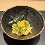 蓬左茶寮 - 雲丹のひとくちそば