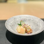 蓬左茶寮 - サザエの桃味噌和え