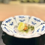 蓬左茶寮 - コチの薄造り