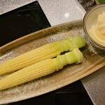 すし おおまさ - 生ヤングコーン蒸し