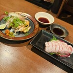 和座わざ - ささみ湯引きと肩タタキ(メニューに無いです)