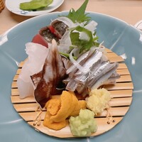 割烹 白鷹 - お造りの五点盛り