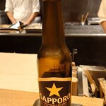 銀座 安久 - サッポロ 黒ラベル 小瓶