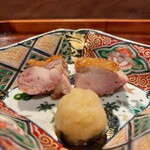 薪鳥新神戸 - 高坂鶏のもも　土佐酢おろし