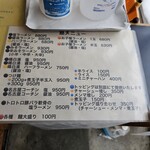 麺屋 菜々兵衛 - メニューです。