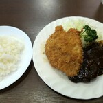 松榮亭 - （2024/5月）ロースカツとハンバーグのCランチ