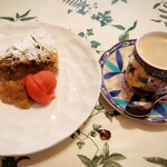 レストランカズラベ - バナナのスフレ＆コーヒーセット　1000円