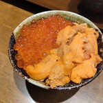 焼うお いし川 - ウニといくら　希少の蝦夷バフン雲丹