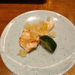 焼うお いし川 - ホッキの焼き上がり後